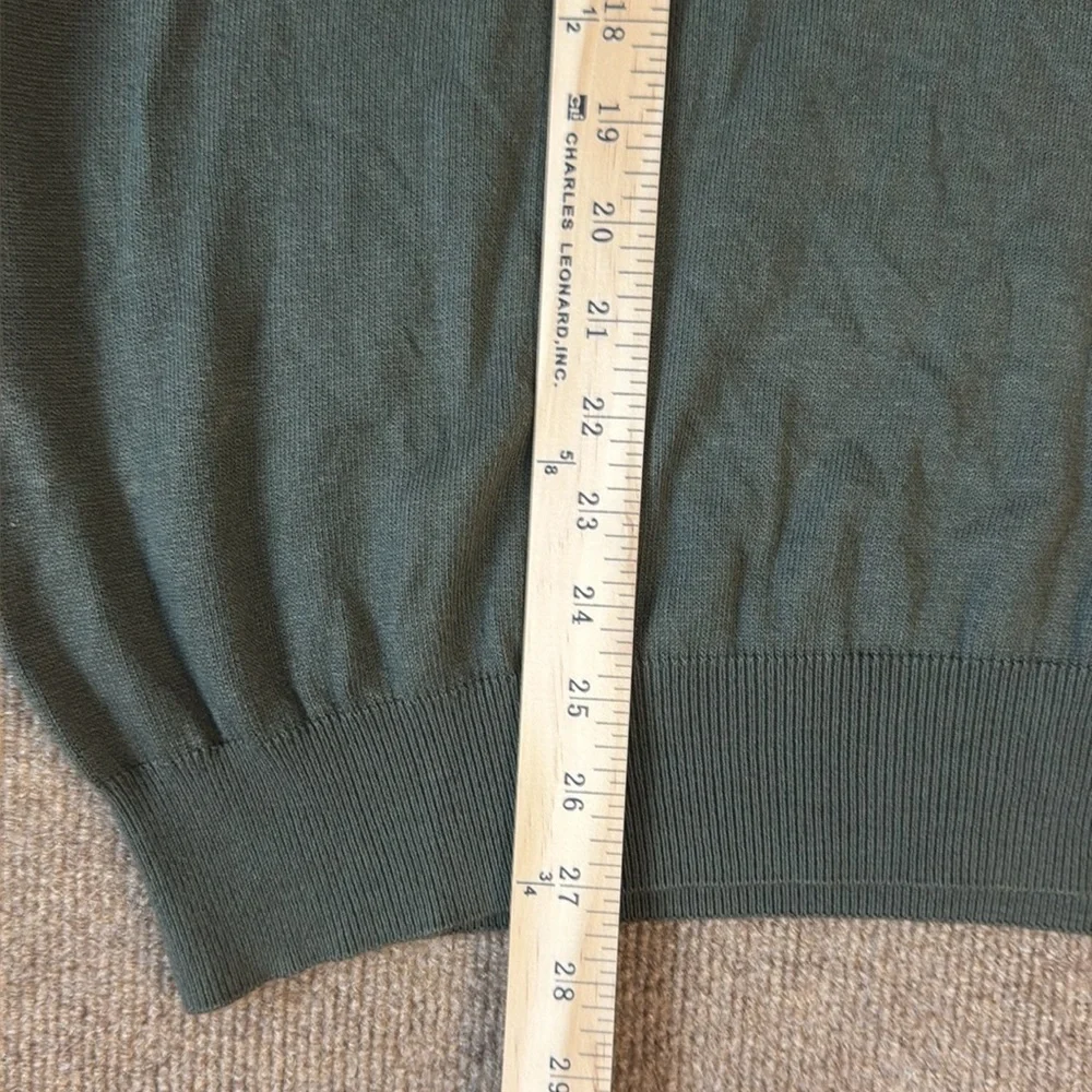 Raffi Linea Uomo Sweater Mens L Cotton Preppy Made In Italy Vintage Green